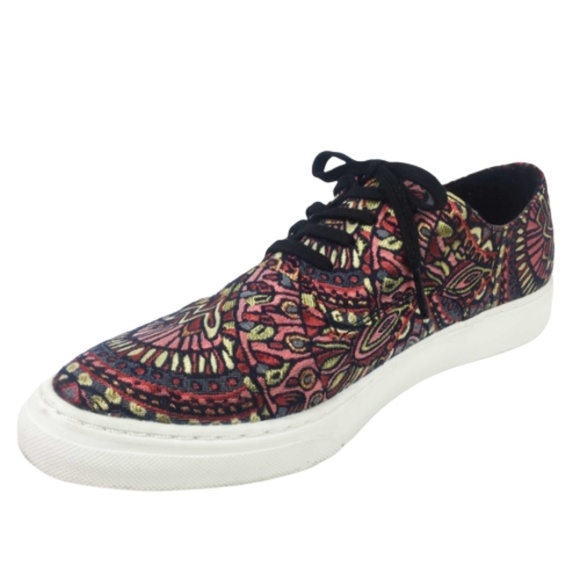 Soda Shoes - Soda Bold & Colorful Metallic Lace Up Sneakers